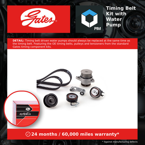 Timing belt water pump kit - water,