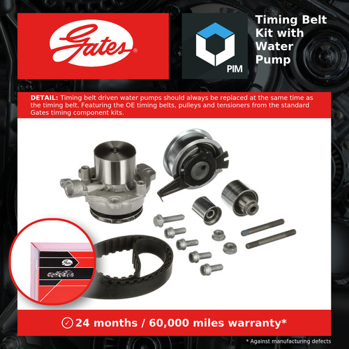 Timing belt water pump kit - belt,